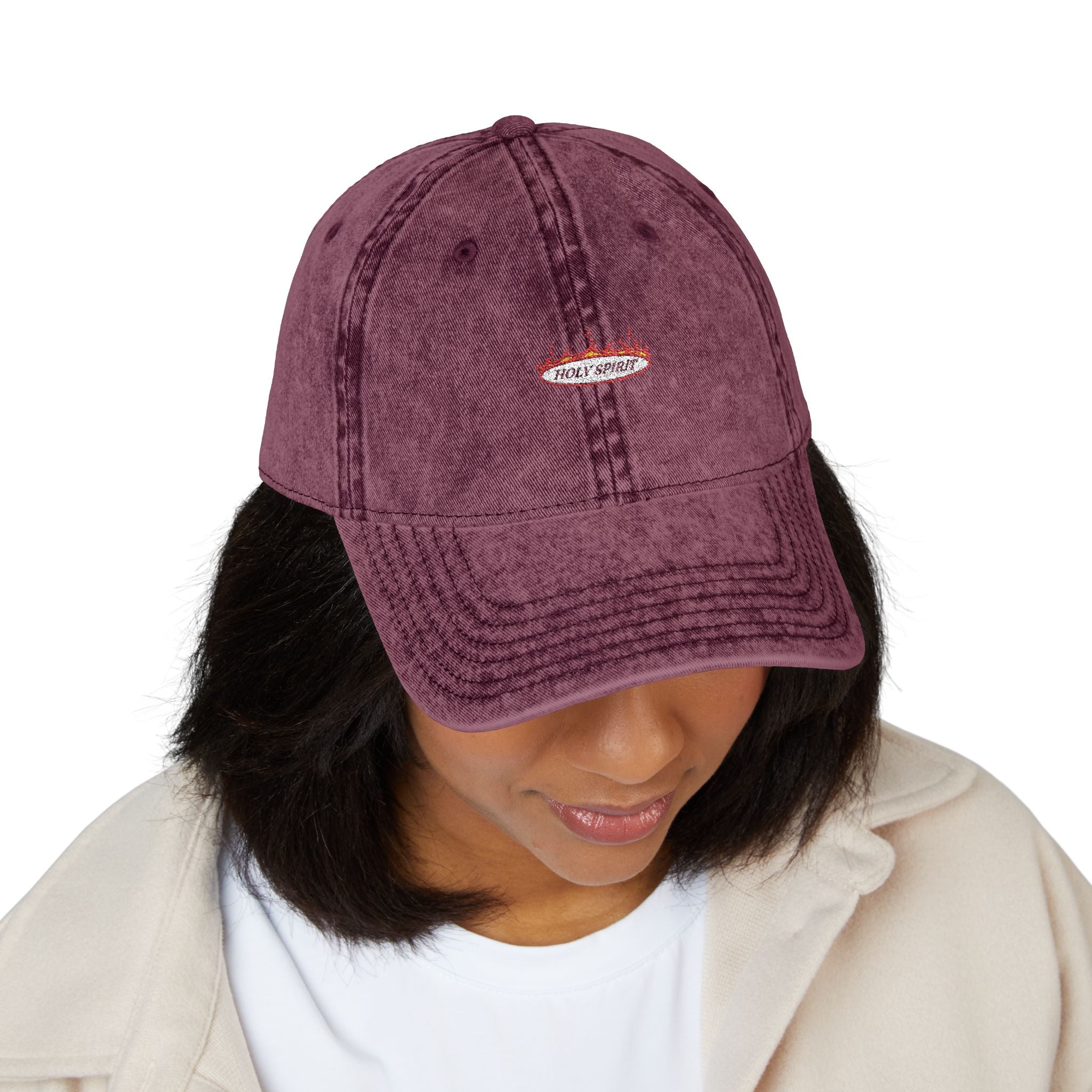Embroidered Cap Vintage Style Holy Spirit