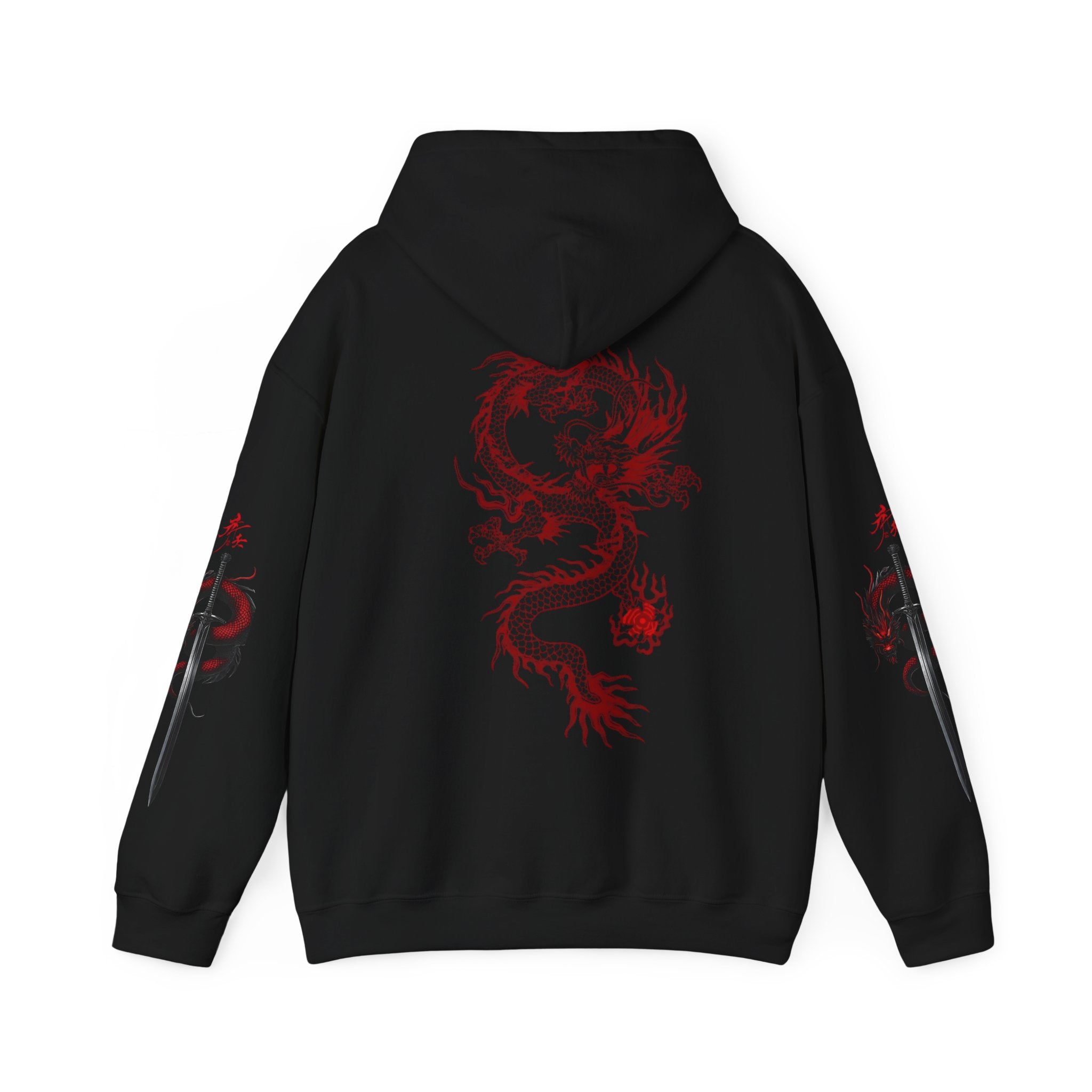 Dragon Art Unisex Heavy Blend Hoodie | Cozy Streetwear, Gift for Him/Her, Urban Style, Festival Outfit, Seasonal Fashion