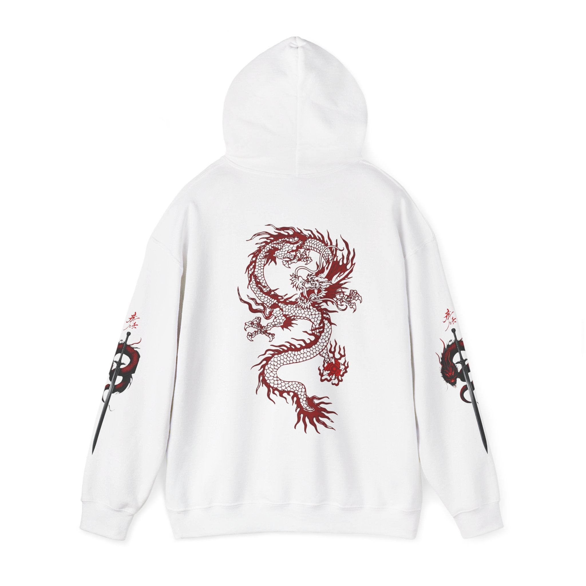 Dragon Art Unisex Heavy Blend Hoodie | Cozy Streetwear, Gift for Him/Her, Urban Style, Festival Outfit, Seasonal Fashion