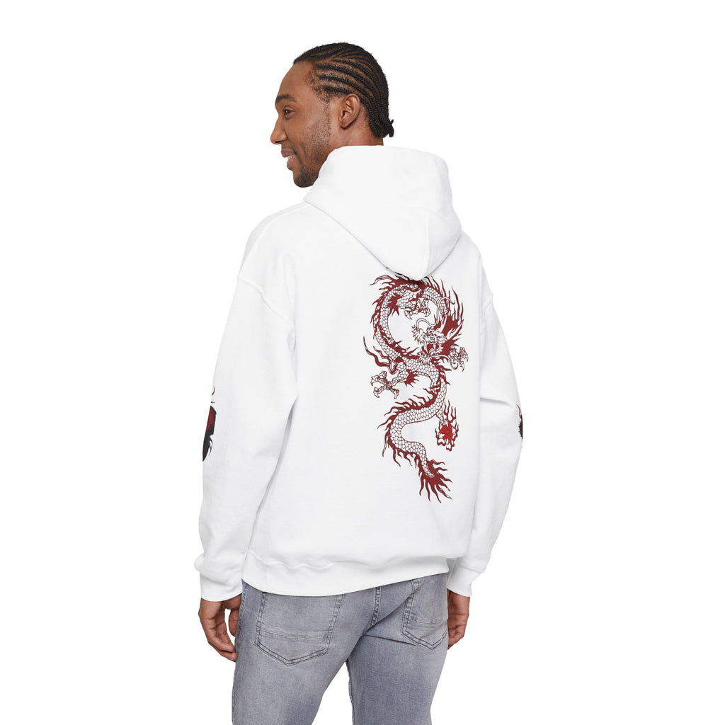 Dragon Art Unisex Heavy Blend Hoodie | Cozy Streetwear, Gift for Him/Her, Urban Style, Festival Outfit, Seasonal Fashion