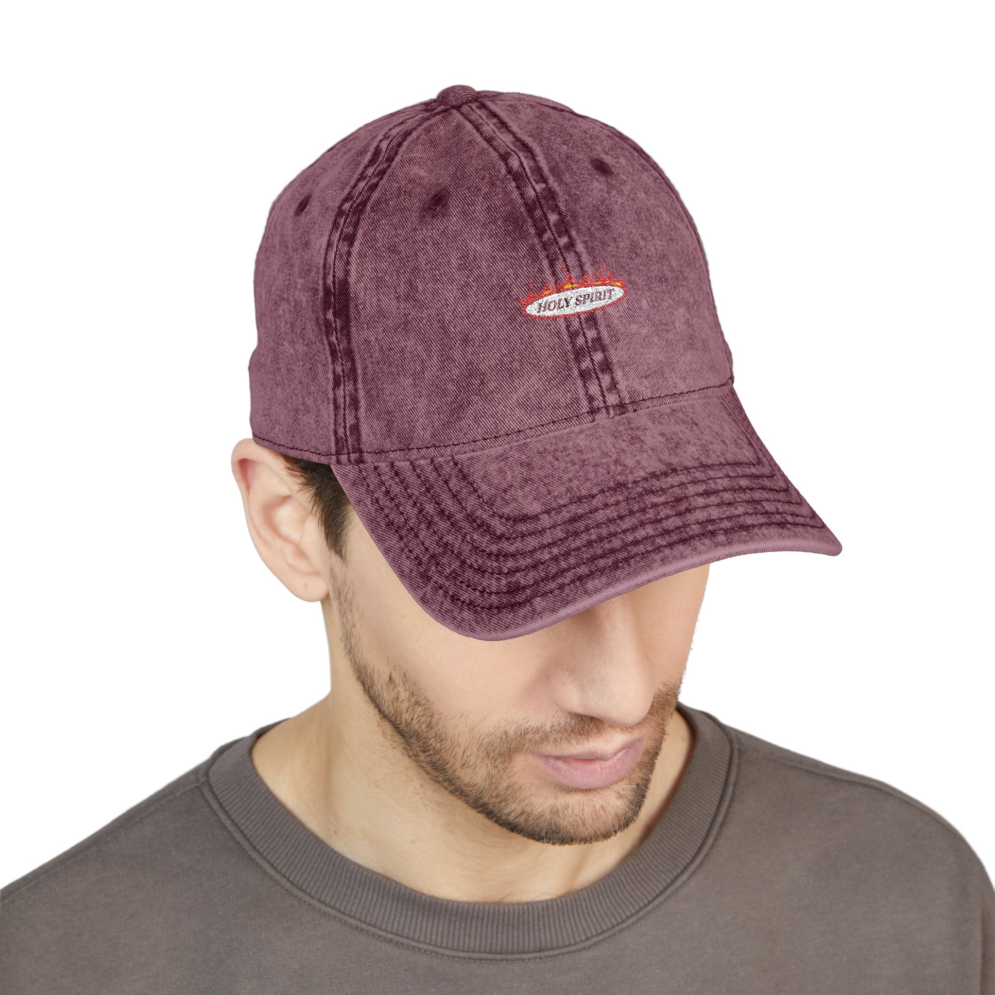 Embroidered Cap Vintage Style Holy Spirit