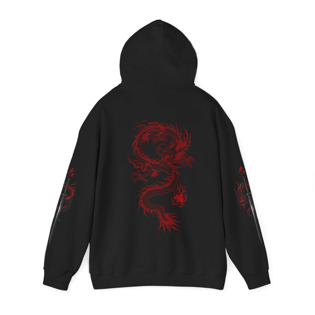 Dragon Art Unisex Heavy Blend Hoodie | Cozy Streetwear, Gift for Him/Her, Urban Style, Festival Outfit, Seasonal Fashion