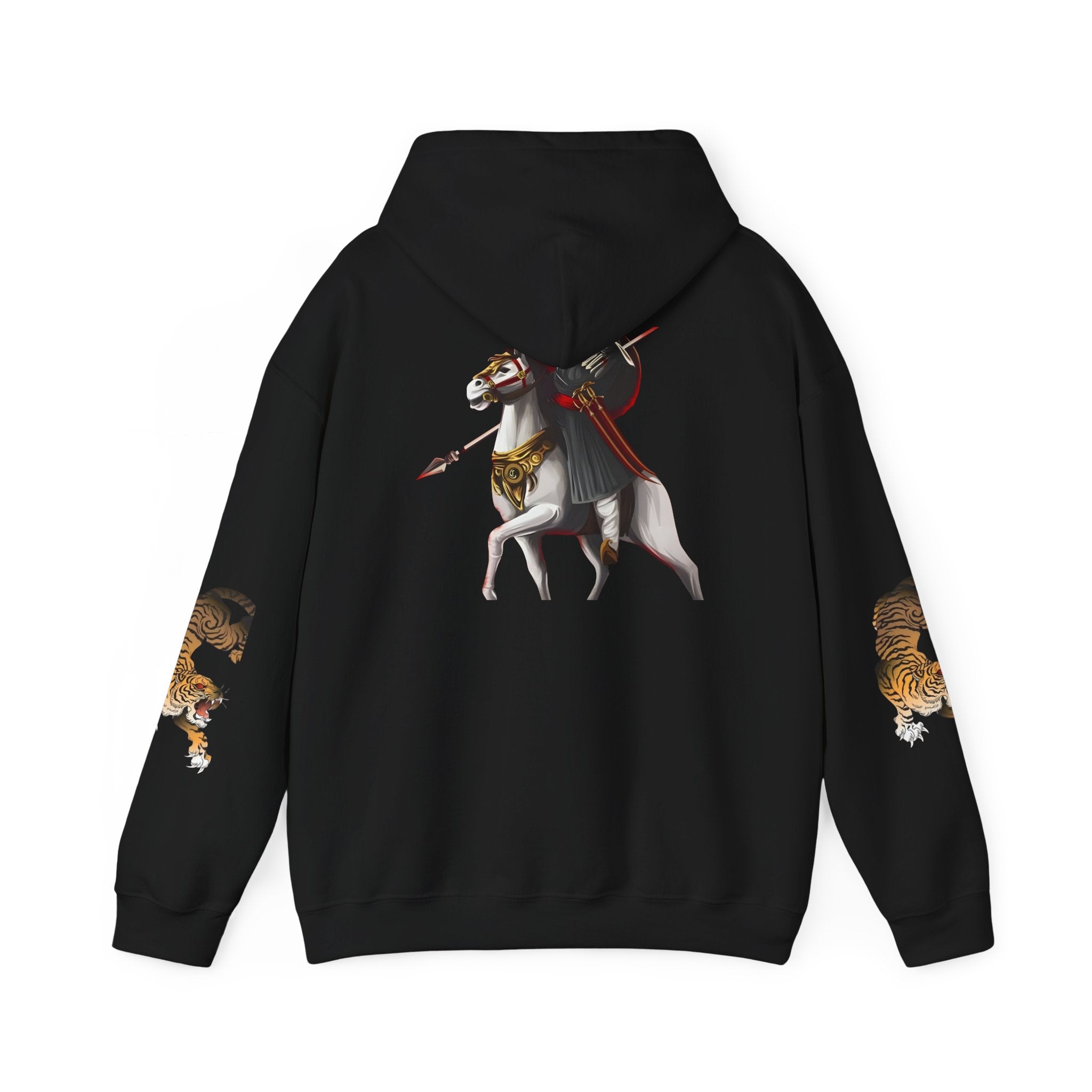 Wildlife Warrior Sweatshirt - Cozy Unisex Hoodie with Horse & Tiger Design, Ideal for Nature Lovers, Great Gift for Animal [...]