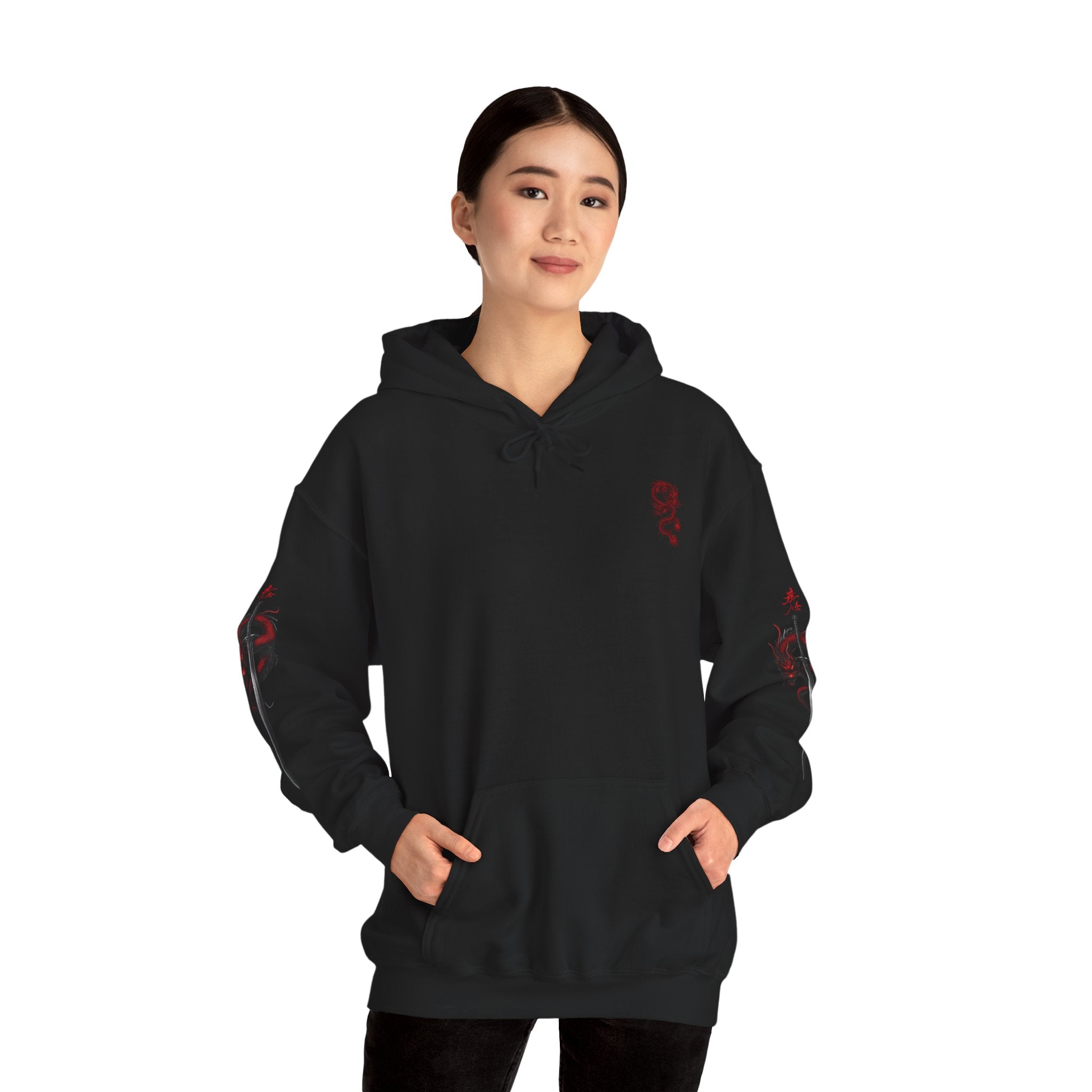 Dragon Art Unisex Heavy Blend Hoodie | Cozy Streetwear, Gift for Him/Her, Urban Style, Festival Outfit, Seasonal Fashion
