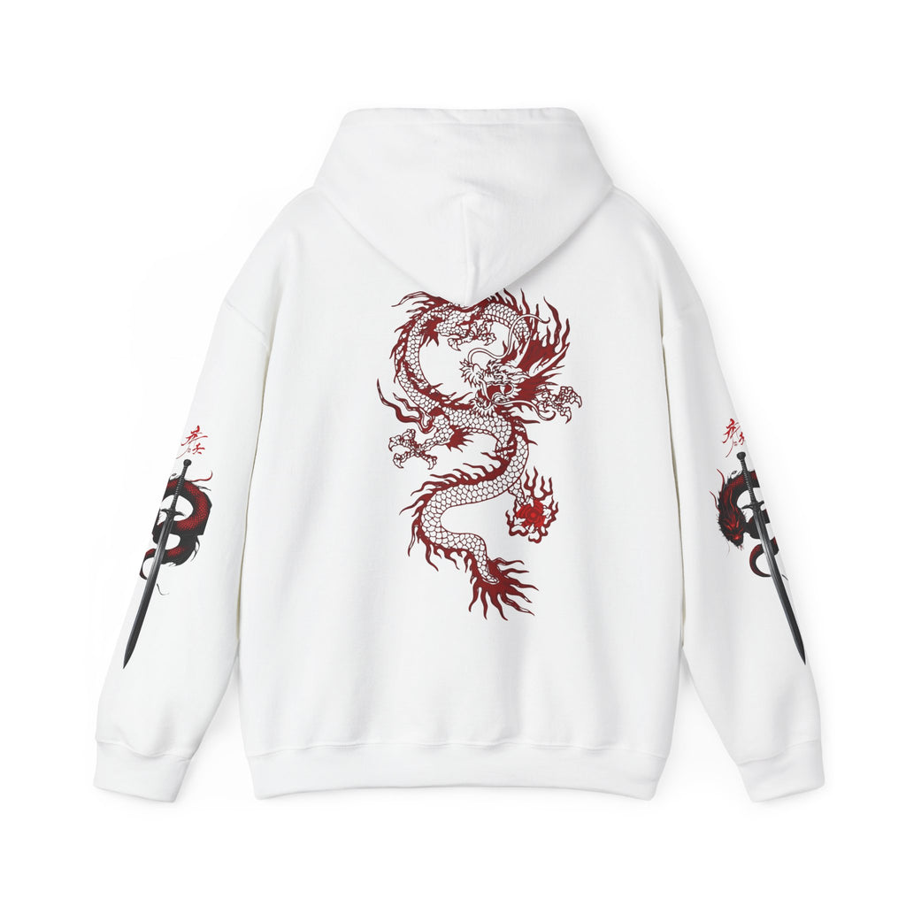 Dragon Art Unisex Heavy Blend Hoodie | Cozy Streetwear, Gift for Him/Her, Urban Style, Festival Outfit, Seasonal Fashion