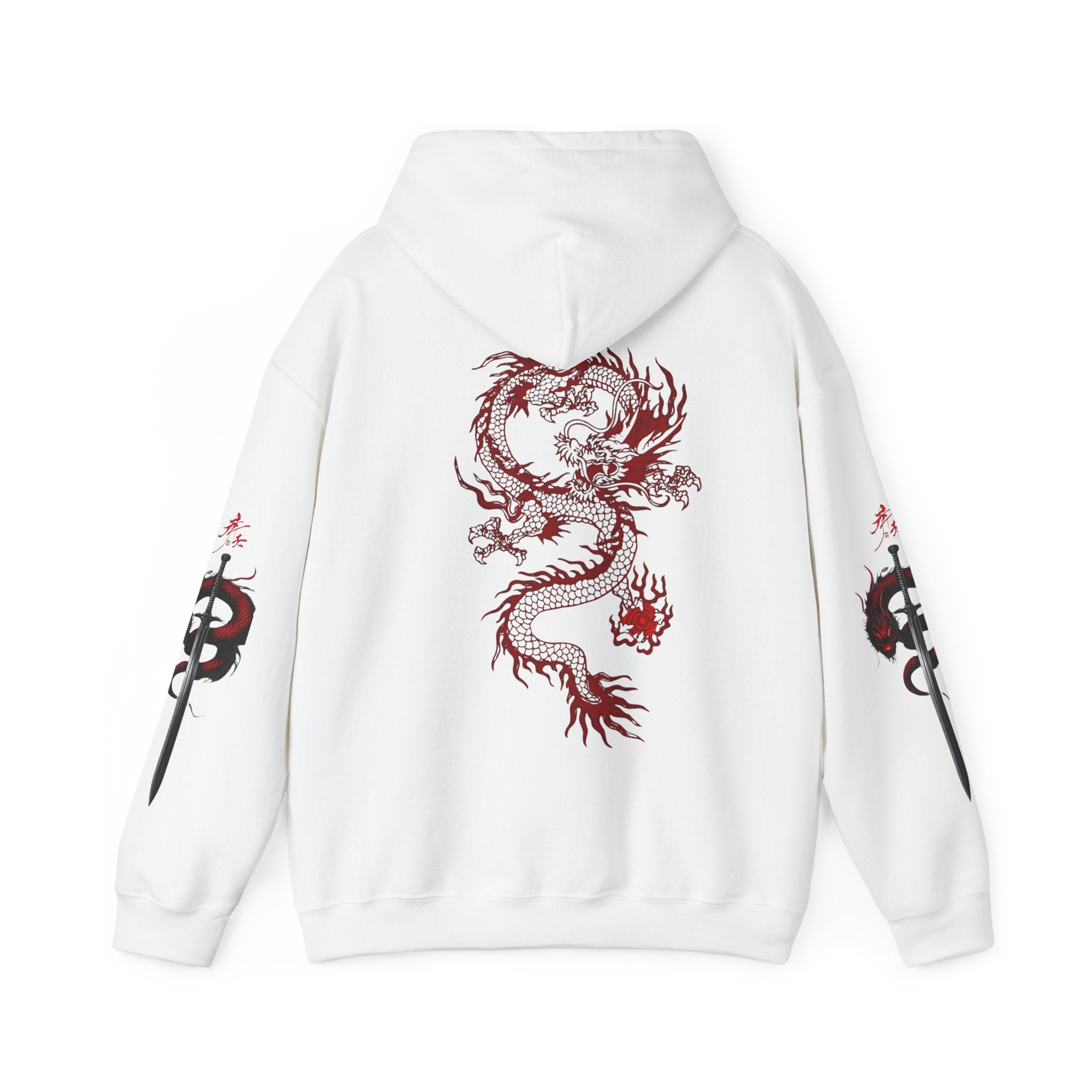 Dragon Art Unisex Heavy Blend Hoodie | Cozy Streetwear, Gift for Him/Her, Urban Style, Festival Outfit, Seasonal Fashion