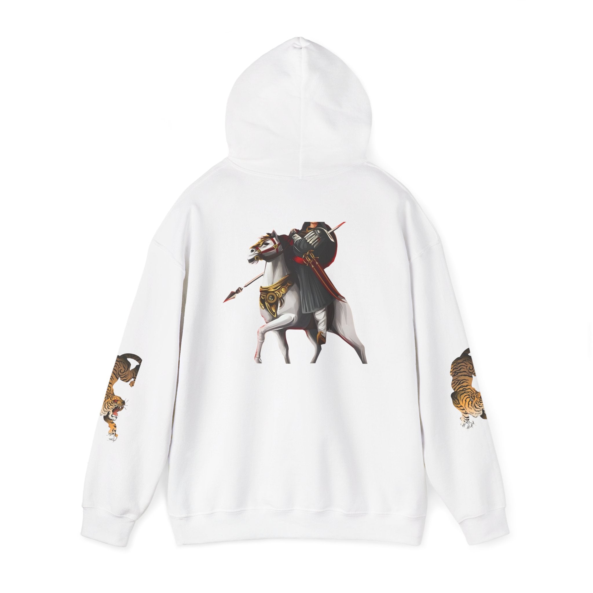 Wildlife Warrior Sweatshirt - Cozy Unisex Hoodie with Horse & Tiger Design, Ideal for Nature Lovers, Great Gift for Animal [...]